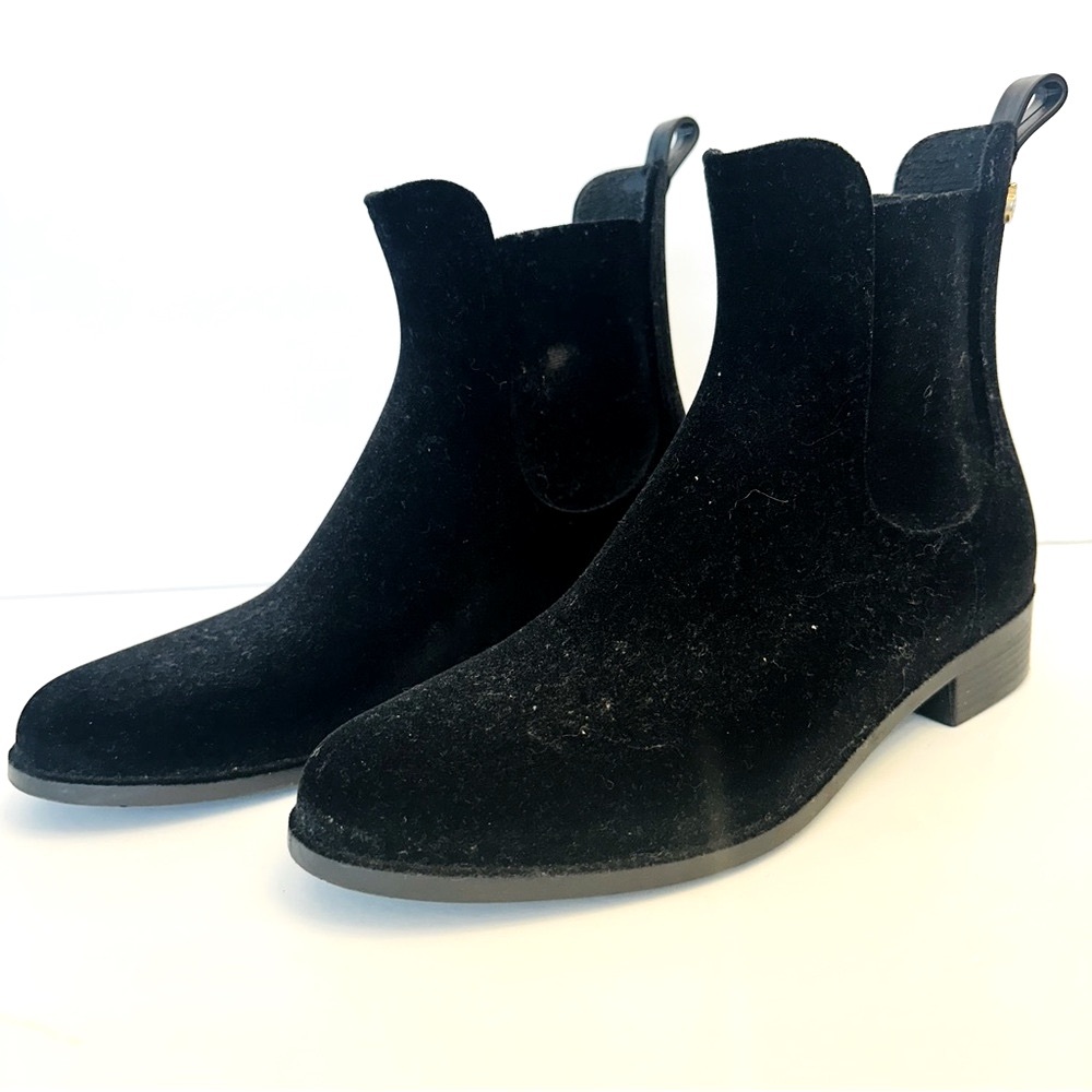 Lemon Jelly Velvet black Chelsea waterproof boots, size 38 - Picture 4 of 10